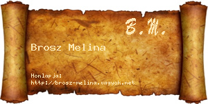 Brosz Melina névjegykártya